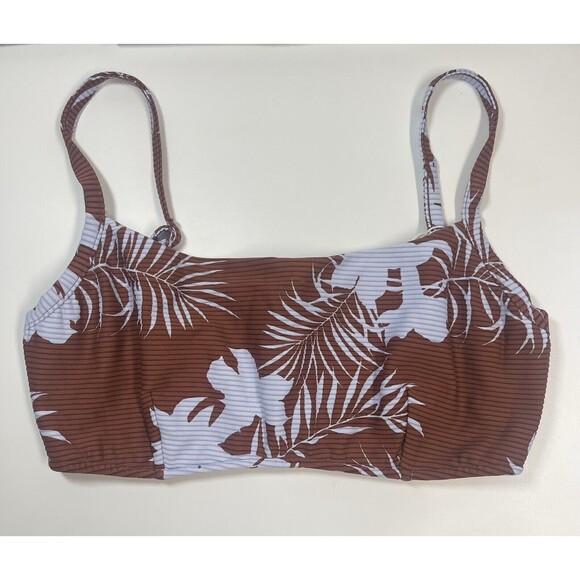 SEAFOLLY Australia Wild Tropics Square Neck Tank Bikini Top Amber Sz DD & F New - Picture 3 of 7